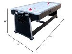 RACK Triad 7-Foot 3-in-1 Multi Game Swivel Billiard/Pool Table (Green Felt with Black Body)