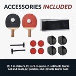 Hathaway Driftwood 7 Ft Air Hockey Table for Home Game Room - with Table Tennis Top, Dining Surface, Electronic Scorer, Two Storage Benches, High-Output Blower, Strikers & Pucks - Driftwood Finish