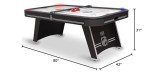 EastPoint Sports 80 Triple-Deke Hover Hockey Table for Indoor Play, Arcade Game with LED Scoring and Stadium Sounds, Black (1-1-34005-DS)