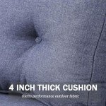 Outdoor Furniture Set with 44" Fire Pit Table, 10 Pieces Rattan Wicker Swivel Chair Coversation Set with Ottomans