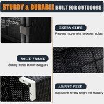 KHOLH Patio Furniture Set with Fire Pit Table, 13 Pieces Outdoor All-Weather Wicker Conversation Sectional Chair Sofa Set