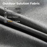 HOOOWOOO Outdoor Sectional Patio Furniture Set with Fire Pit Table,15 Pieces Wicker Conversation Sets L Shaped Couch,Extra Deep Out Door Sofa Outside Furniture with Swivel Chairs Ottoman,Charcoal Gray