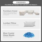 Rattaner Patio Furniture Set 45/ Outdoor Fire Pits 6 Pieces Outdoor Patio Furniture 60000 BTU Outdoor Propane Fire Pit Table Patio Sofa Outdoor Chairs Anti-Slip Cushions Waterproof Covers, Light Grey