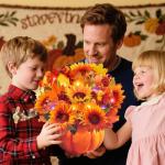 APOTODITO Thanksgiving Cards, Pop Up Fall Sunflower Bouquet with Music and Light, Thanksgving Gifts Sunflower Gifts for her, Mom, Women, Wife, Sister
