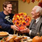 APOTODITO Thanksgiving Cards, Pop Up Fall Sunflower Bouquet with Music and Light, Thanksgving Gifts Sunflower Gifts for her, Mom, Women, Wife, Sister