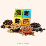 Nuts.com – Sweet and Salty Gift Tray for Fall, Thanksgiving and Festive Gifts — Healthy Snack Sampler Box, 1.25 Lbs of Roasted Cashews, Peanuts, Chocolate-Covered Raisins