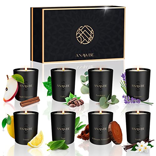ANAWBE Home Scented Candles - 8 Fragrance Gift Set