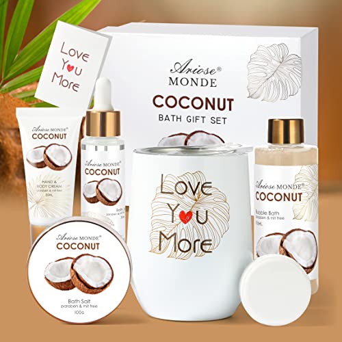 Women's Spa Gift Box: Coffee Mug, Bubble Bath, Hand Cream