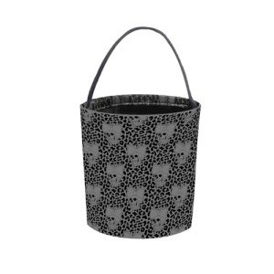 Joyly Halloween Boo Basket，Trick Or Treat Bucket - Collapsible Reusable Skull Ghost Candy Tote Bags for Kid Gifts Storage Halloween Party Favors