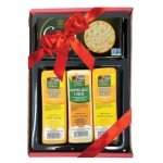 Wisconsin Cheese Company - Wisconsin Cheddar & Pepper Jack Cheese and Cracker Gift Box - 100% Wisconsin Cheese | Perfect for Parties, Charcuterie Boards and Birthday Gifts | Charcuterie Board Food | Cheese & Crackers | Housewarming Gift | Birthday Gift | Gourmet Food Gift Box