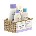Aveeno Baby Bathtime Solutions Baby & Me Gift Set with Baby Wash & Shampoo, Calming Baby Bath, Baby Daily Moisturizing Lotion & Stress Relief Body Wash for Mom, Oatmeal, 4 Items