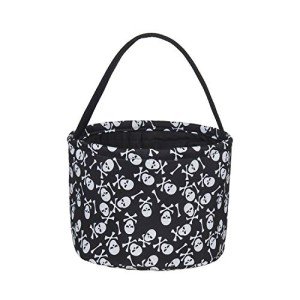 Halloween Trick or Treat Bucket - Candy Basket Tote Bag for Kids (Human skeletont)