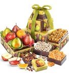 GreatFoods Fresh Fruit and Snacks Premium Gift Tower, Fruit Gift Basket, Snack Gift Basket, Gourmet Food Gifts, Corporate Gifts