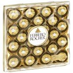 Ferrero Rocher, 24 Count, Gourmet Milk Chocolate Hazelnut, Chocolate Gift Box, Individually Wrapped, 10.6 oz