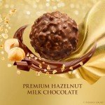Ferrero Rocher, 24 Count, Gourmet Milk Chocolate Hazelnut, Chocolate Gift Box, Individually Wrapped, 10.6 oz