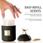 Luxury Scented Candles Gift Set for Women - Candle Holder + 2 x 8.5oz Premium Scented Candles for Home + Wick Trimmer - 110+ Hours Burn Time - Paraffin-Free - 4 pcs