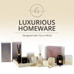 Luxury Scented Candles Gift Set for Women - Candle Holder + 2 x 8.5oz Premium Scented Candles for Home + Wick Trimmer - 110+ Hours Burn Time - Paraffin-Free - 4 pcs