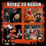 Leziazany Halloween Trick or Treat Bag Halloween Candy Bucket Fabric Tote Gift Candy Bag Candy Polka Dot Skull Pumpkin Stripe Halloween Party Favors