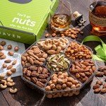 Nuts Gift Basket - Assortment of Sweet & Roasted Salted Gourmet Nuts - Assorted Food Gift Box for Christmas, Thanksgiving, Fathers Day, Mothers Day, Family, Sympathy, Men & Women.