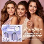 Spa Gifts for Women, Lavender Gift Set, Body & Earth 6 Pcs Bath Gift Sets, Self Care Gifts, Birthday Gifts for Women, Relaxing Spa Set,Christmas Gifts