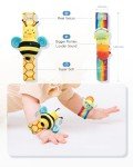 Infinno Baby Wrist Rattle Socks and Foot Finder Set, Perfect Baby Toys for 0-12 Months Newborn Boys and Girls As Baby Shower Gifts, Garden Bug Series