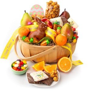 A Gift Inside Easter Bunny Fruit and Treats Gift Basket