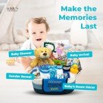 Bundle of Joy Deluxe New Baby Boy Gift Set | Baby Essentials for Expecting Moms & Parents | 25-Piece Newborn Gift Basket Hamper Layette Set for Gender Reveal | Blue - Nikki's Gift Baskets