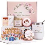 Birthday Gifts for Women, Happy Bath Set Relaxing Spa Gift Baskets Ideas for Women, Her, Mom, Sister, Female Friends, Coworker, Wife, Girlfriend, Daughter, Unique Gifts for Women Who Have Everything
