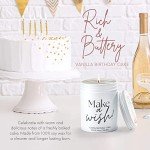 Happy Birthday Gift Box - Birthday Cake Candle & Soap Basket Set, Cute Candles Gifts for Women – Unique Present Ideas for Her, Woman, Friend, Mom, Sister, Coworker, Employee, Female