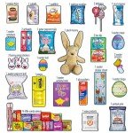 Blue Easter Basket for Kids and Adults (45ct) - Already Filled Easter Gift Basket with Plush Easter Bunny, Candy, Snacks, and Treats - Boys, Girls, Grandchildren, Young Children, Toddlers, Men, Women