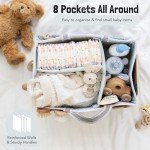 Lily Miles Baby Diaper Caddy - Large Organizer Tote Bag for Newborn essentials Boy or Girl - Baby Shower Basket - Nursery Must Haves - Registry Favorites - Newborn Caddie Car Travel