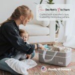 Lily Miles Baby Diaper Caddy - Large Organizer Tote Bag for Newborn essentials Boy or Girl - Baby Shower Basket - Nursery Must Haves - Registry Favorites - Newborn Caddie Car Travel