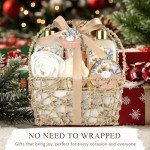 Home Spa Gift Basket, Bath Spa Kit for Women, with Body Lotion, Shower Gel, Bubble Bath, Body Scrub, Bath Salt, Bath Bomb, Bath Gift Set for Mother, Wife Her, with Magnolia and Jasmine Scent