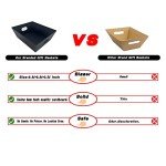 Baskets For Gifts Empty, 5 Pk Black Empty Gift Baskets To Fill, Sturdy Cardboard Tray With Handles, Large Gift Baskets Empty Bulk For Beautiful Gifts, Christmas, Easter, Halloween