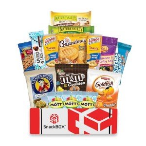 SnackBOX College Snacks BOX Care Package | Variety Pack (15 Count) | Holiday, Teachers, Back to School, Date Night, College, Gift Baskets, Student, Birthday, Chips, Office, Military, Gift Ideas