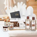 18 Pcs Lily Roy Gift Baskets for Women Beauty & Care Spa Set Birthday Gifts for Mom Men Bath and Body Gift Basket for Women and Men Christmas Spa Kit Spa Gift Basket Idea with Shower Gel, Bubble Bath