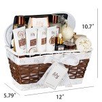 18 Pcs Lily Roy Gift Baskets for Women Beauty & Care Spa Set Birthday Gifts for Mom Men Bath and Body Gift Basket for Women and Men Christmas Spa Kit Spa Gift Basket Idea with Shower Gel, Bubble Bath