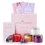 Aromatherapy Candle Gift Set for Women- Scented Candles for Home, Unique Decor Present for Women's Day, Birthday, Bridesmaid, Anniversary Candle Set with Scented Sachets- Pampering Gift Sets, Women