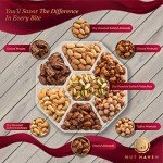 Nuts Gift Basket - Assortment of Sweet & Roasted Salted Gourmet Nuts - Assorted Food Gift Box for Christmas, Thanksgiving, Fathers Day, Mothers Day, Family, Sympathy, Men & Women.