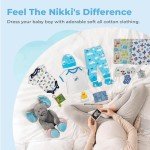 Bundle of Joy Deluxe New Baby Gift Basket | Newborn Baby Boy Gift Set with Baby Essentials | Baby Gift Basket for Expecting Moms | Baby Layette Set | Blue Baby Gift Set | Nikki's Gift Baskets