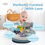 Bundle of Joy Deluxe New Baby Gift Basket | Newborn Baby Boy Gift Set with Baby Essentials | Baby Gift Basket for Expecting Moms | Baby Layette Set | Blue Baby Gift Set | Nikki's Gift Baskets