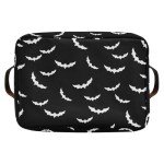 XUWU Storage Basket Bin Bats Halloween Goth Organizer Basket Collapsible Shelf Basket Cube with handle for Nursery Bedroom Bathroom