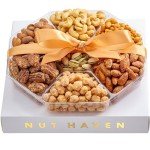 Nuts Gift Basket - Assortment of Sweet & Roasted Salted Gourmet Nuts - Assorted Food Gift Box for Christmas, Thanksgiving, Fathers Day, Mothers Day, Family, Sympathy, Men & Women.