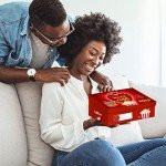 Valentines Movie Night Popcorn Gift Set, Valentines Gifts For Her Him, 10 Piece Set, 5 Gourmet Popcorn Kernels and 5 Popcorn Seasoning Flavoring, Kosher, Non-GMO Romantic V Day Movie Night Gift Baskets Gift Idea