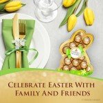 Ferrero Rocher, 13 Count, Premium Gourmet Milk Chocolate Hazelnut, Individually Wrapped Candy for Gifting in a Bunny-Shaped Box, Great Easter Gift, 5.7 oz