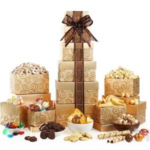 Broadway Basketeers Happy Birthday Festive Gift Tower by Broadway Basketeers