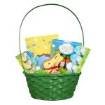 Lindt Easter Basket with GOLD BUNNY, Festive Lindt Chocolate for Kids with Green Easter Basket Ready for Gifting