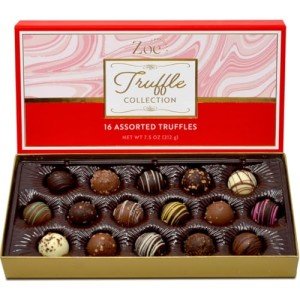 CRAVINGS BY ZOE Chocolate Truffle Gift Box | 16 Count | Assorted Gourmet Milk & Dark Chocolate Candy Food Gift Basket Birthday, Easter, Get Well, Mothers Day, Holiday, Thank You Men Women Mom Him Her