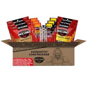 Jack Link's Beef Jerky Gift Basket Variety Pack - Includes Jerky, Meat Sticks, and Beef Steaks, Great Gift for Men, Perfect Hunting Trip Snacks, 15-Piece Assorted Meat Snack Pack