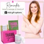Boxzie Thank You Gifts for Women, Appreciation Gift Box Set, Cute Gratitude Basket Ideas - Thoughtful Candle Presents for Employee, Boss, Coworker, Hostess, Female, Secretary, Teacher, Friend